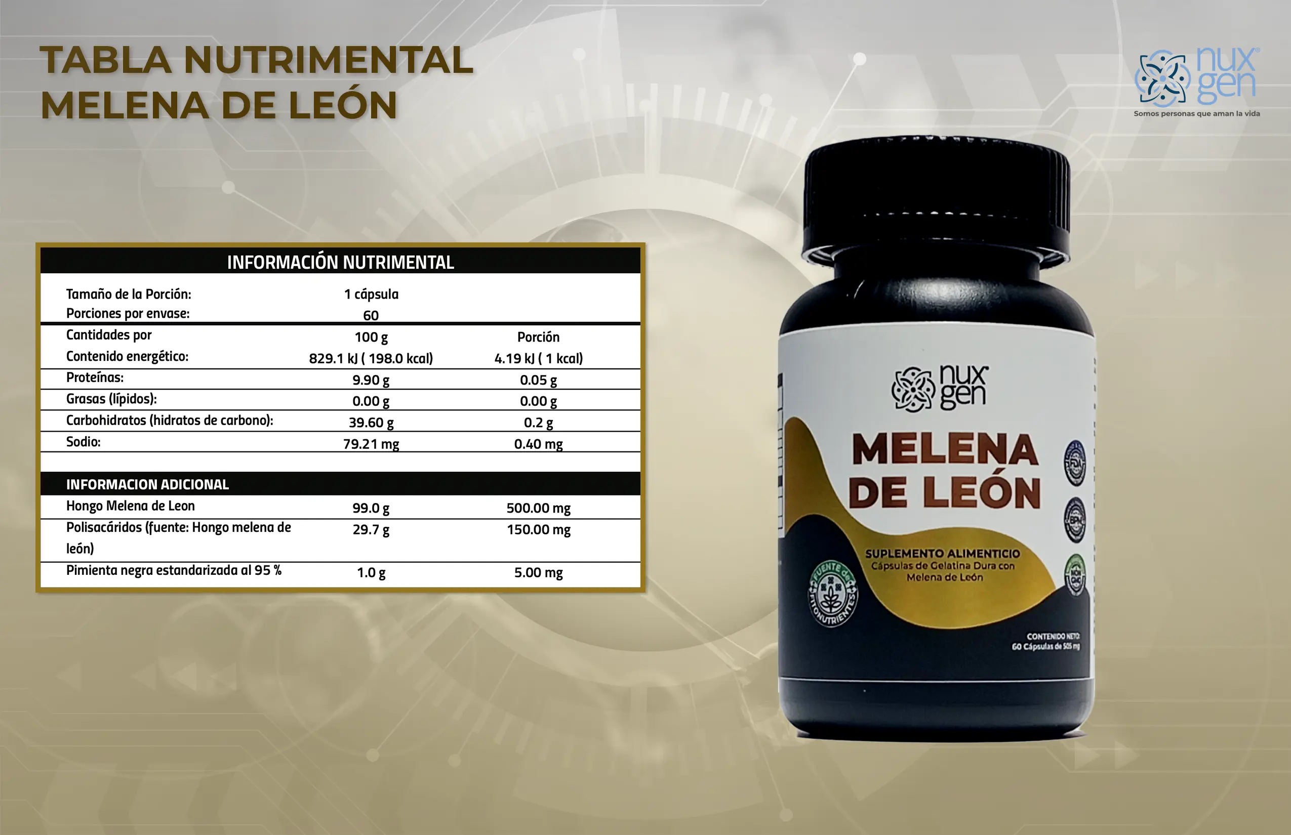 Tabla nutrimental