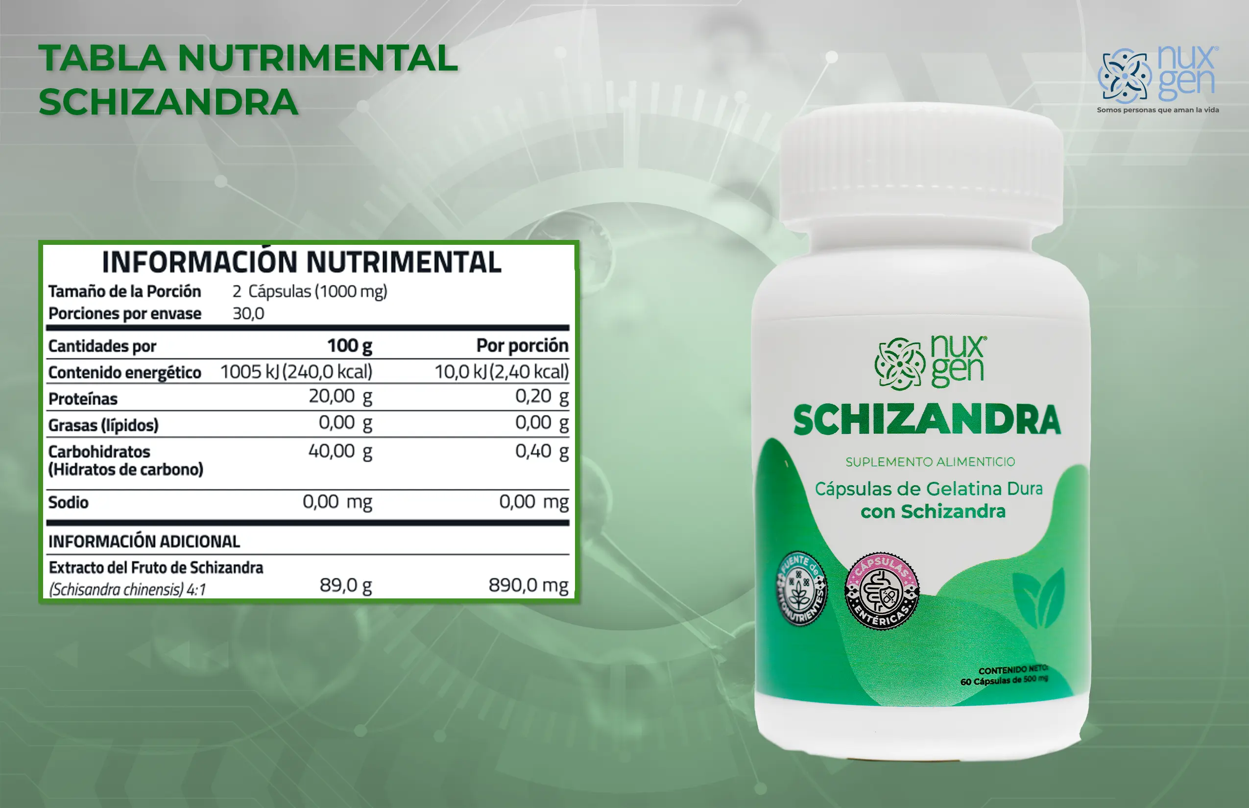 Tabla nutrimental